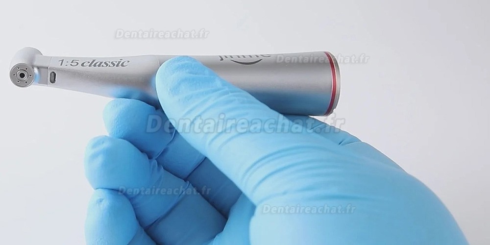 Contre angle bague rouge dentaire Jinme W15LW à fibre optique